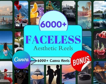 6000+ Faceless Reels Templates | Canva Editable Videos (Digital Download)