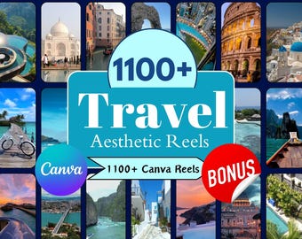 1100+ Canva Travel Reels Templates | Instagram & TikTok