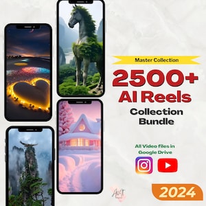 2500+ AI Videos | AI Reel Templates | AI Reels | Instagram Templates | Youtube Shorts | TikTok Video Templates |