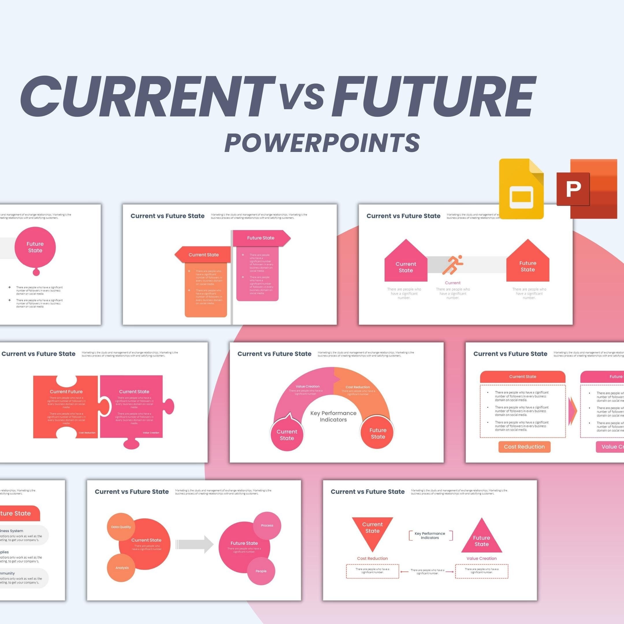 Current Vs Future Powerpoint Fully Editable Templates | Comparison ...