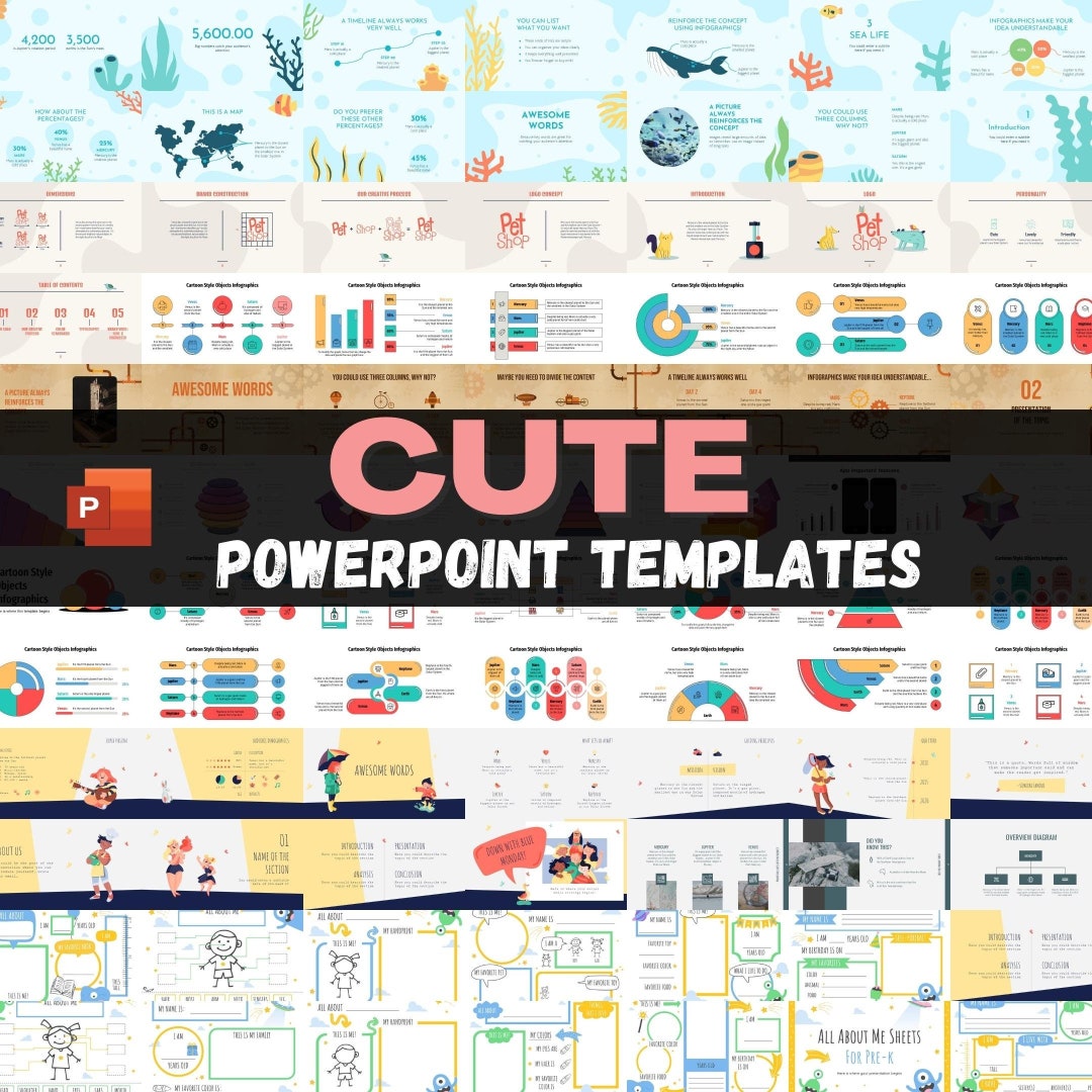 Cute Powerpoint Templates Bundle Cute Presentation Template Elegant