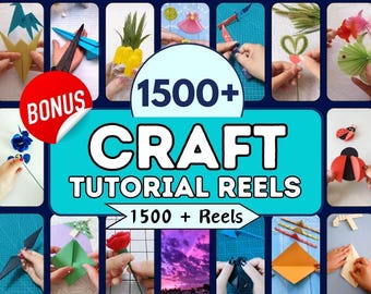 Sjablonen voor 1500+ knutselhandleiding haspels | DIY-inhoud (digitale download)