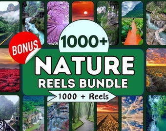 1000+ sjablonen voor natuurhaspels | Socialmedia-inhoud (digitale download)