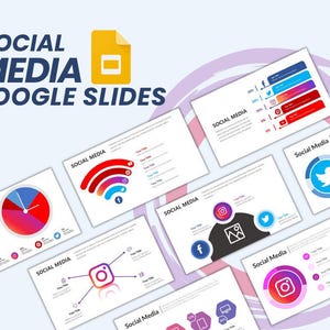 Social Media Google Slide Fully Editable Templates | Social Media Chart Slide Templates | Presentation Templates | Google Slides |