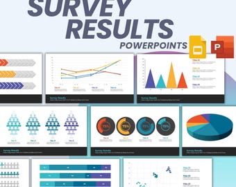 Survey Results PowerPoint Templates | Editable Charts (Digital Download)