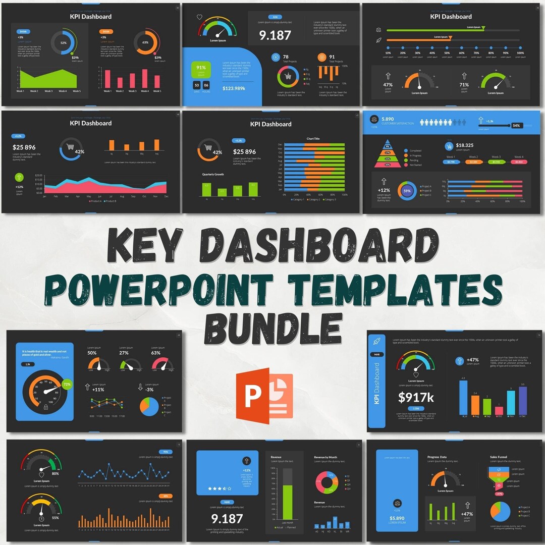 Editable Key Dashboard Powerpoint Templates | PPTX Slides - Etsy