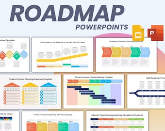 Editable Roadmap Chart PowerPoint Templates | Progress Presentation (20 Slides)