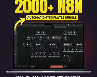 2000+ N8N Automation Templates Bundle | AI Automation, Workflow JSON Files, Business & Marketing Automations |