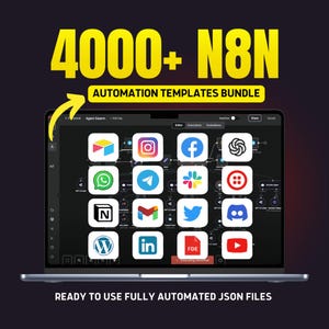 4000+ N8N Automation Templates Bundle | AI Automation, N8N Automation, Ai Agent Template |