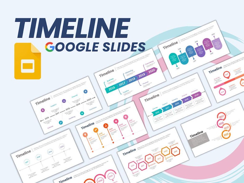 Timeline Google Slides Templates | Fully Editable Charts - Etsy