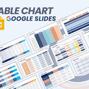 Table Chart Google Slide Fully Editable Templates | Table Chart Slide Templates | Presentation Templates | Google Slides |