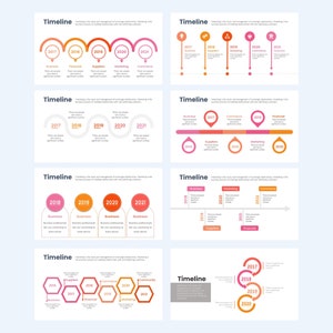 Puede incluir: Un gr&aacute;fico de infograf&iacute;a de l&iacute;nea de tiempo con un dise&ntilde;o colorido. La l&iacute;nea de tiempo muestra los a&ntilde;os 2016 a 2021 e incluye las palabras "Business", "Financial", "Suppliers", "Commence", "Marketing", "Community" y "Timeline".
