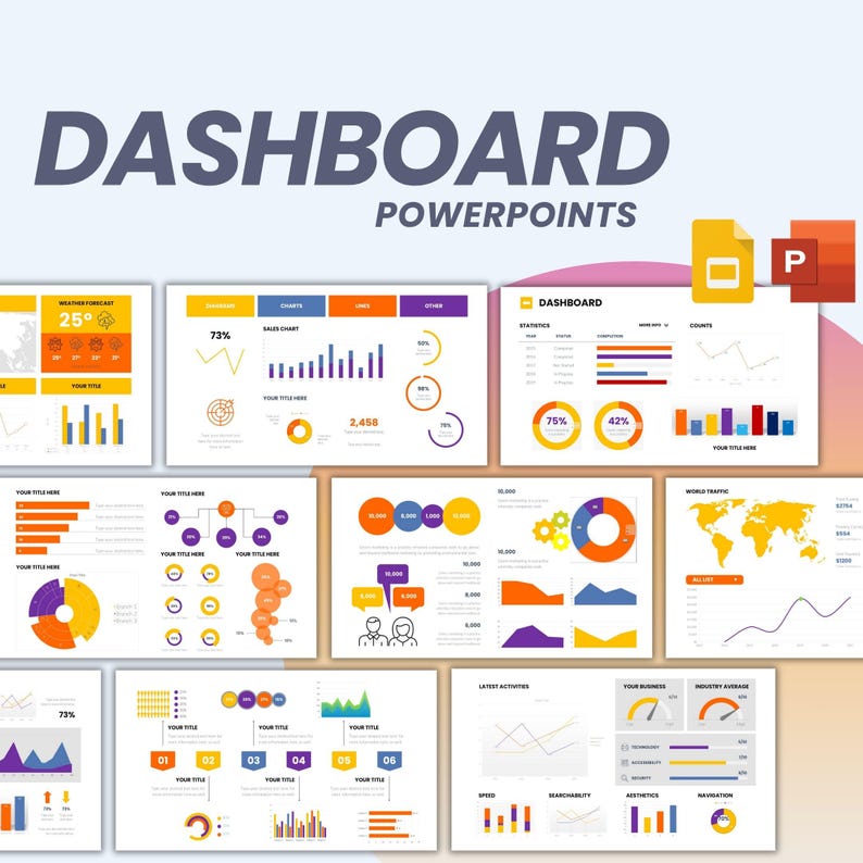 Editable Dashboard Powerpoint Templates | Presentation Charts (20 ...