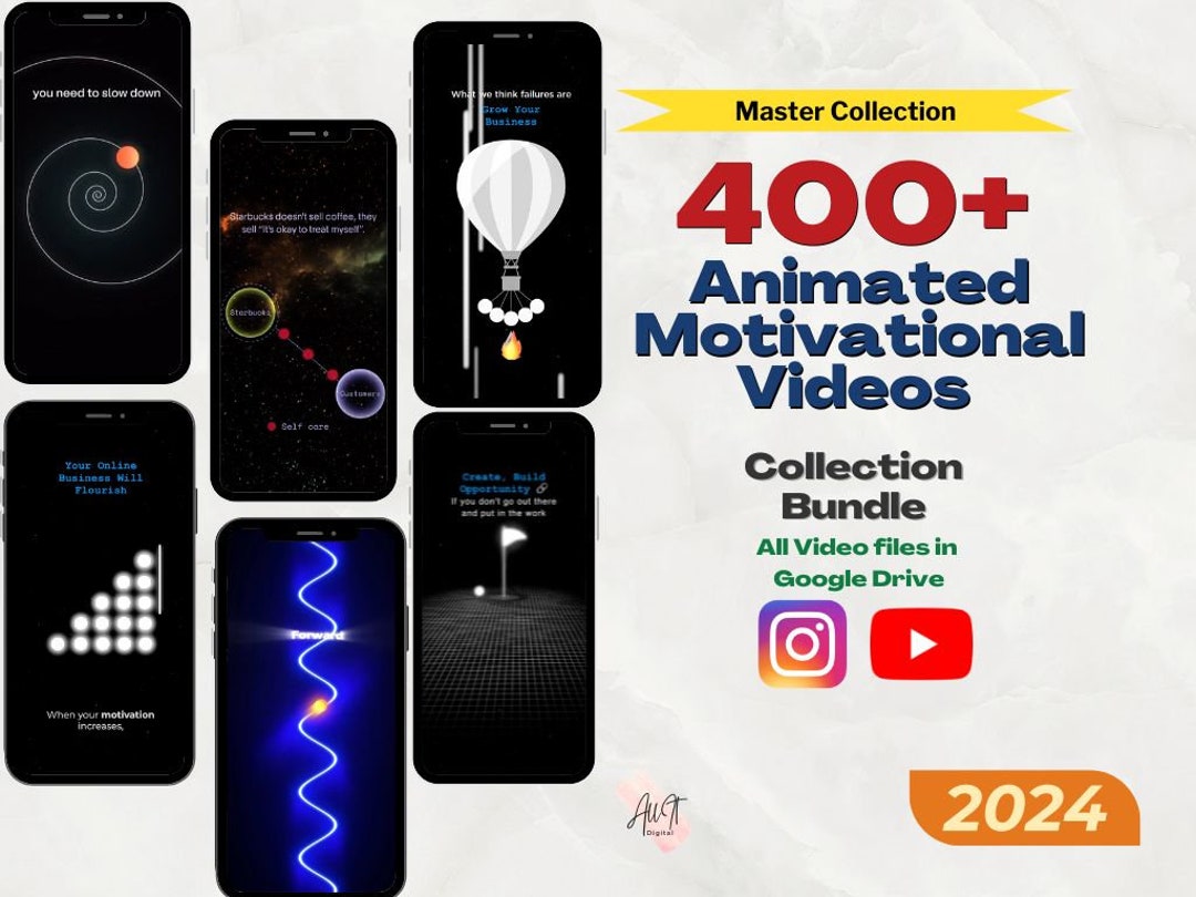 400+ Animated Motivational Reels | Social Media Video Templates (google ...
