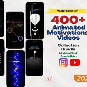 400+ animierte Motivationsrollen | Social-Media-Video-Vorlagen ( Google Drive )