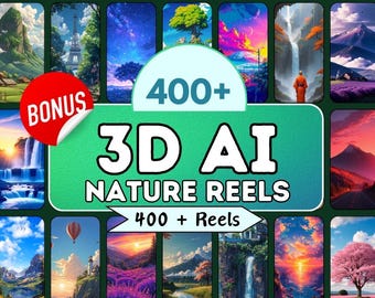 3D AI Nature Reels | 400+ Video Templates for TikTok & Instagram