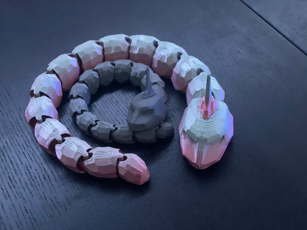 Pokémon Onix Model 3D Printed Articulated Onix Pokémon Etsy