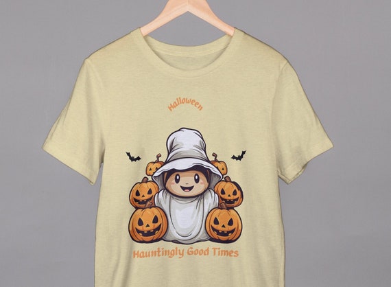 Happy Haunting T-Shirt Halloween Shirt Pumpkin Hauntingly Good Times Shirt  Funny Halloween T-Shirt Halloween