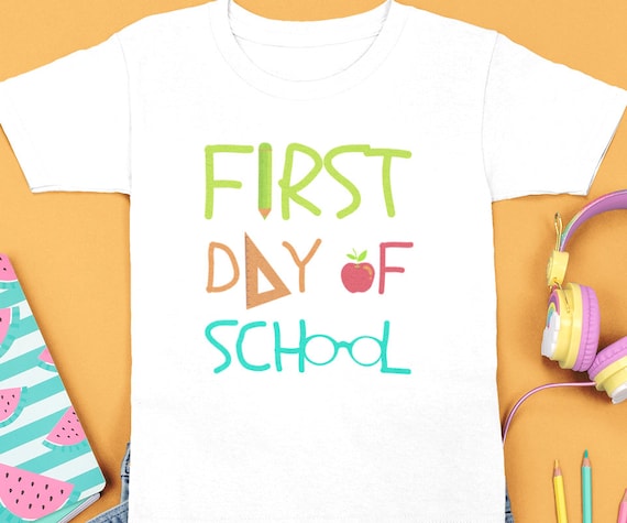 First Day of School Shirt, Back to School Shirt for kids, School Shirt,  Kindergarten Shirt, First Grade Tee, Second Grade Shirt,Third Grade