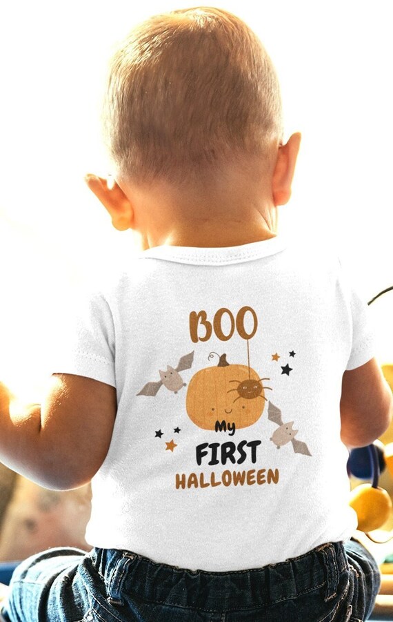 Boo My First Halloween Baby Outfit, Pumpkin Cute Halloween Party Costume Baby Shirt, 1st Halloween Boy Girl Outfit, Baby Halloween Shirt