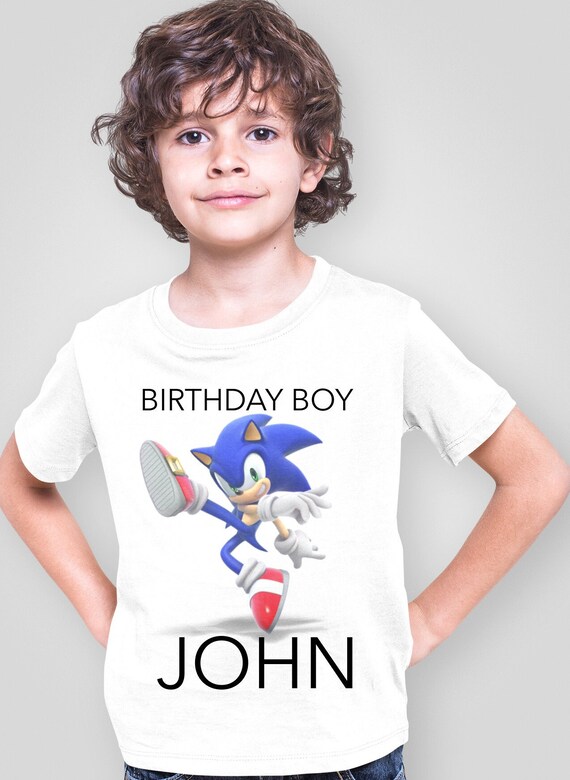Birthday Boy Customizable Shirt, Sonic Hedgehog Tshirt, Sonic Tees, Sonic Characters, Unisex Shirt