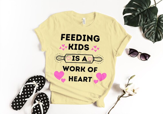 Feeding Kids Is A Work Of Heart Shirt,Social Worker Gift, Social Worker Shirt, Caring Social Worker Shirt, Awareness Shirt, Gift for Mom&Dad