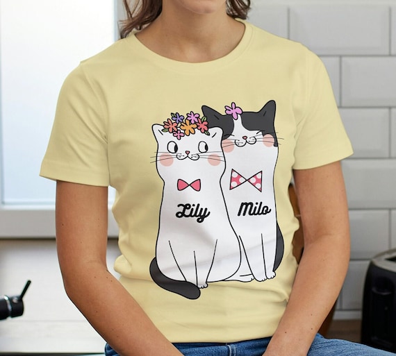 Custom Cat Shirt, Personalized Cat Shirt, Comfort Colors Shirt, Cat Lovers Shirt, Gift for Mom, Gift for Dad, Fathers Day, Mothers Day Gift