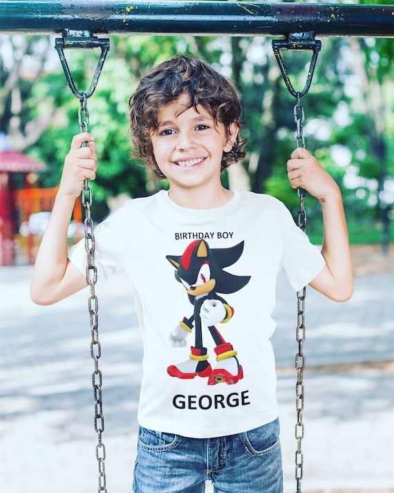 Birthday Boy Customizable Shirt, Shadow Hedgehog Tshirt, Sonic Tees, Sonic Characters, Unisex Shirt