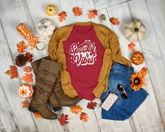 Spooky Vibes Funny Shirt Design, Funny Halloween, Spooky Season