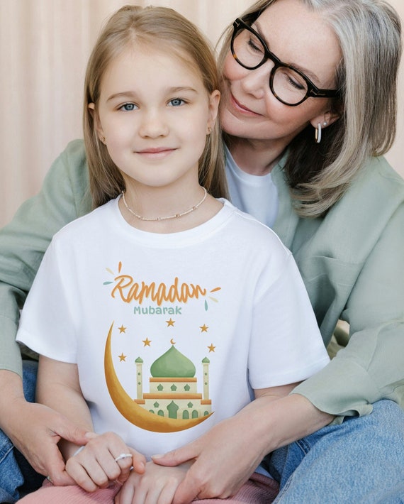 Ramadan Kids Shirt, Ramadan Mubarak T-shirt for kids and youth, Moon and Masjid Ramadan Shirt, Month of Ramadan Tee for Kids, Toddlers Youth