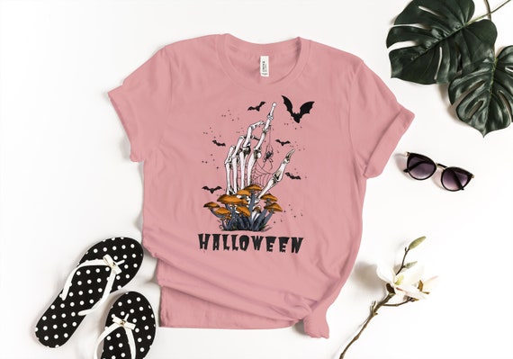 Skeleton Halloween Shirt, Pumpkin Halloween T shirt, Pumpkin Shirt, Fall Spooky Season T-shirt, Fall Unisex Shirts, Halloween Costume Shirt