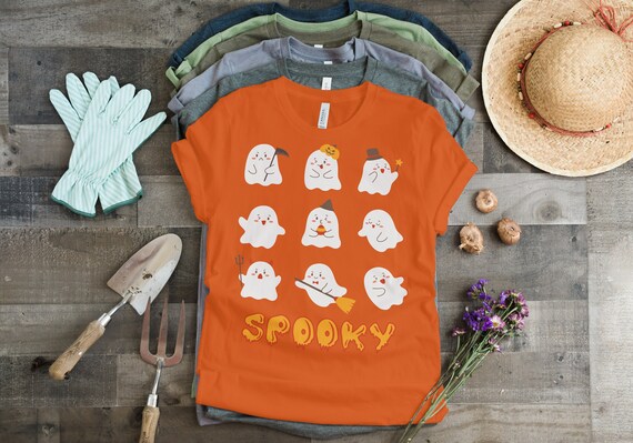 Spooky Halloween Shirt, Halloween Gift Shirt, Womens Halloween Shirt, Spooky Season Shirt, Funny Ghost Halloween T-shirt, Cute Spooky Shirt