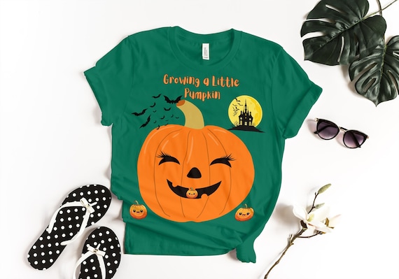 Growing A Little Pumpkin T-Shirt, New Mom To Be, Funny Maternity Tee,Pumpkin Pregnancy Announcement, Halloween Baby Reveal, Baby Shower Gift