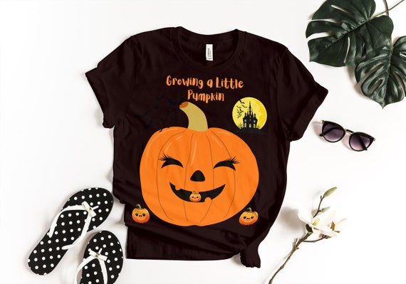 Growing A Little Pumpkin T-Shirt, New Mom To Be, Funny Maternity Tee,Pumpkin Pregnancy Announcement, Halloween Baby Reveal, Baby Shower Gift
