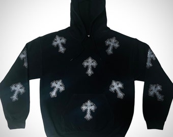 Sudadera con capucha cruzada Y2K
