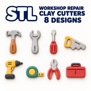 Workshop Clay Cutter STL Set, 8 Tool Designs for DIY Jewelry