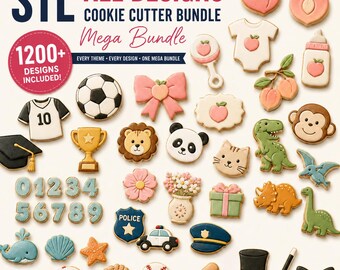 1200+ Cookie Cutter STL Mega Bundle | All Designs in the Store |