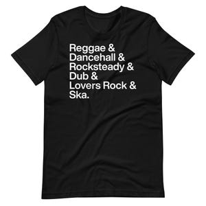 Reggae T-shirt gift unisex reggae clothing roots reggae fashion reggae-inspired gifts lovers rock apparel dub music ska