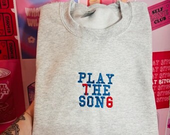 Play The Song Embroidered Sweatshirt | Sixers Inspired | Philly