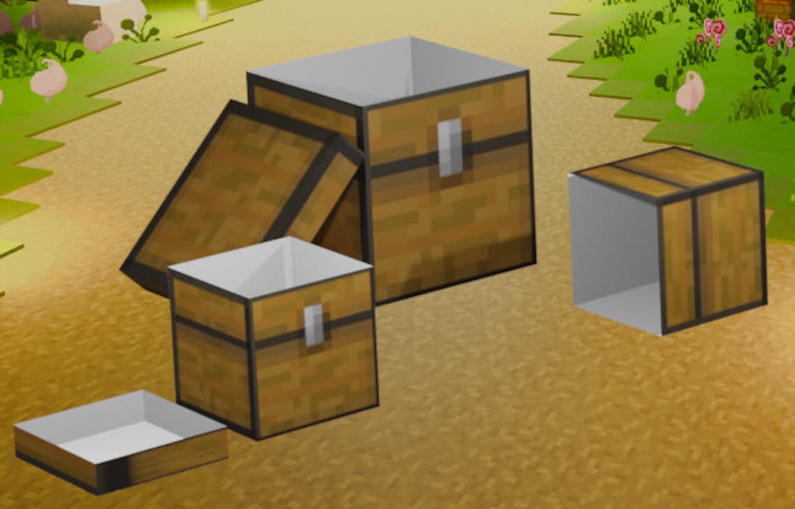 Minecraft Chest- Papercraft - Etsy