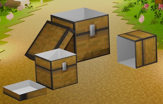 minecraft chest papercraft