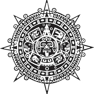Aztec calendar, simplified aztec calendar