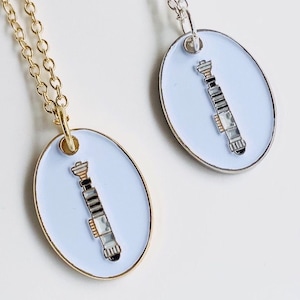Obi Wan Hilt Necklace | Star Wars Inspired | Enamel Charm Necklace | Star Wars Jewelry | Star Wars Necklace