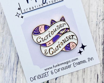 Cheshire Cat Inspired Enamel Pin | Soft Enamel Pin | Inspired Alice in Wonderland | Cheshire Cat