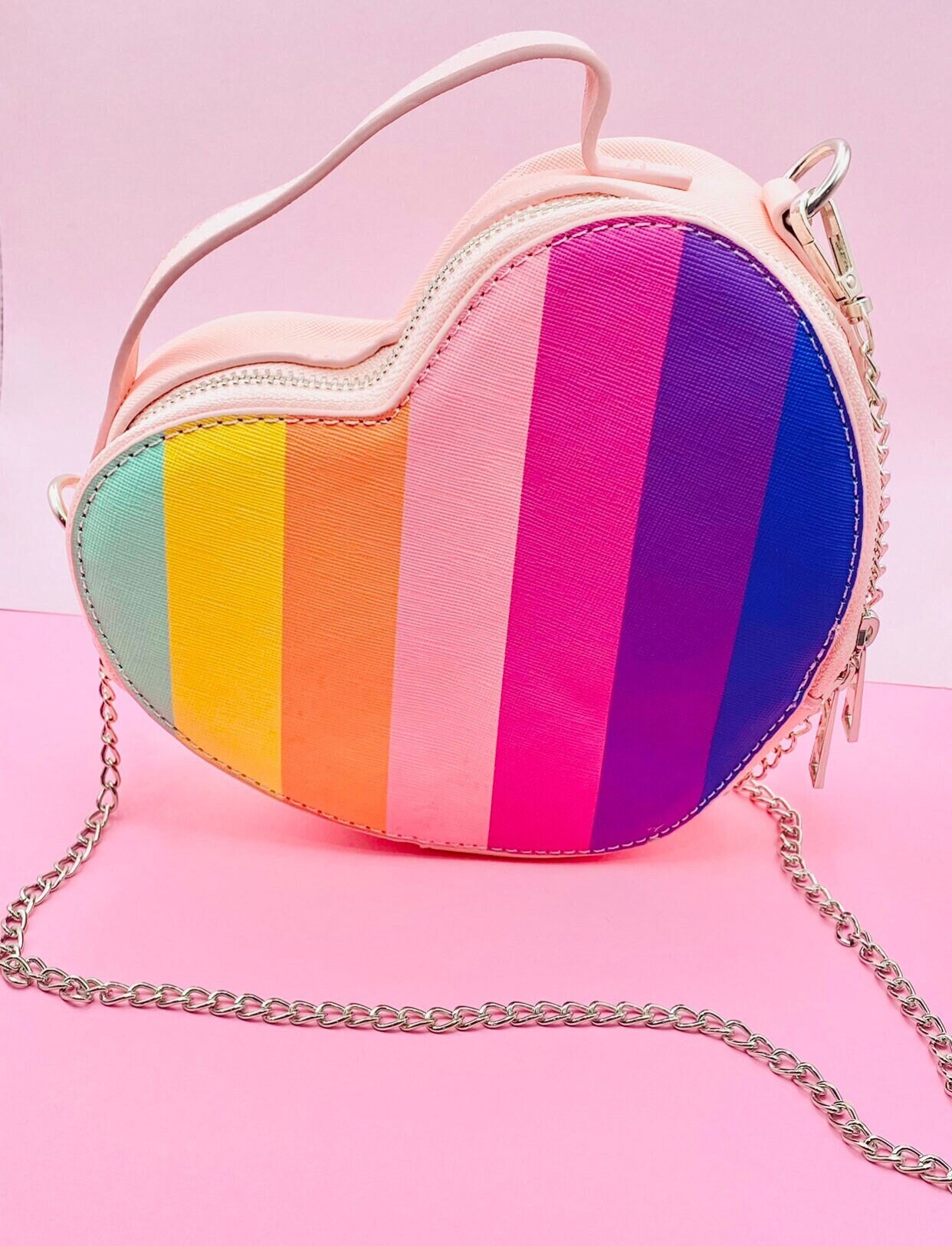 Heart Shaped Rainbow Crossbody Purse Valentines Day Valentines Day