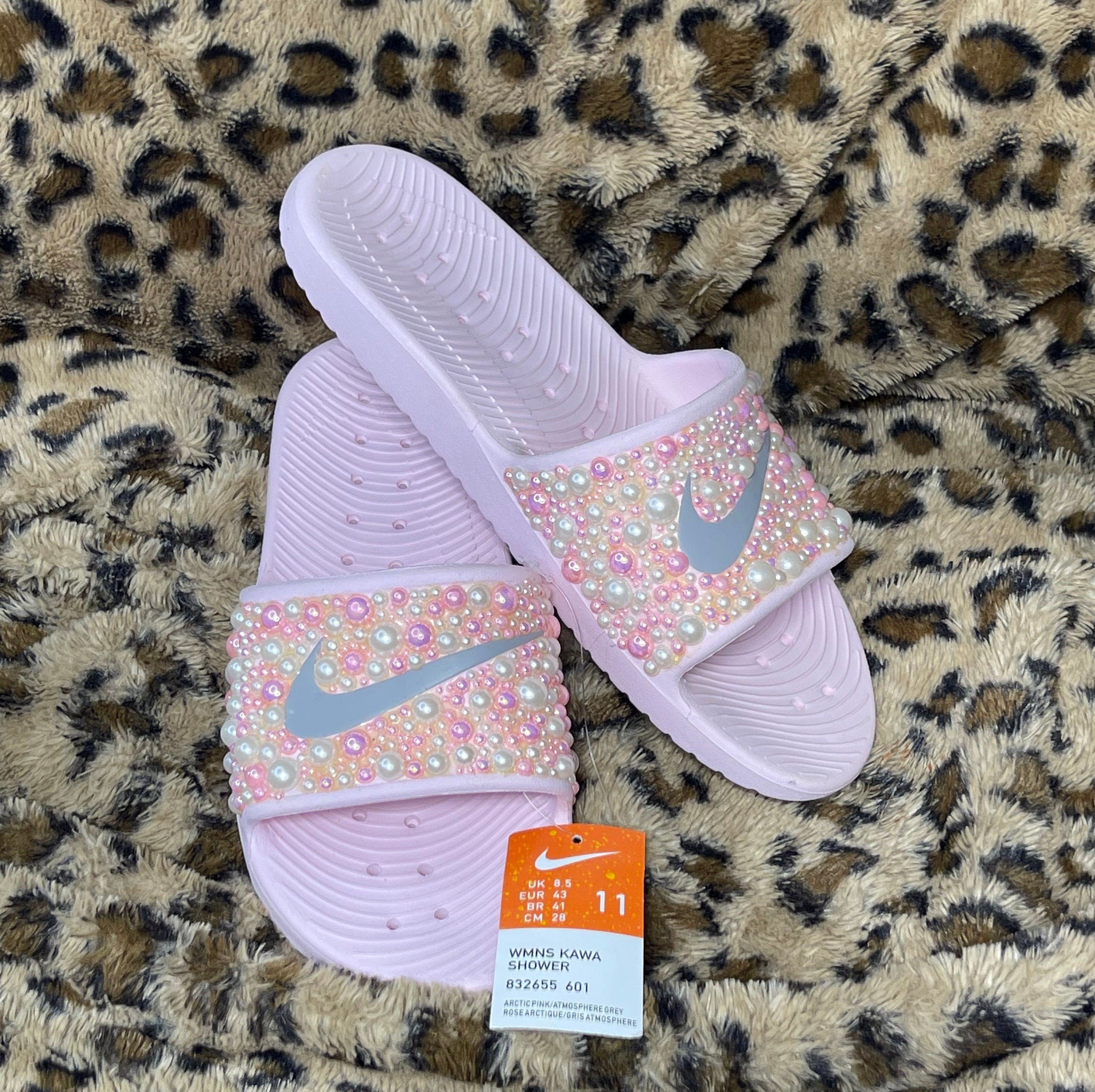 Pink Nike Slides - Etsy
