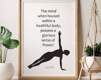 Pilates Poster, Set of 3 Pilates Quotes, Joseph Pilates, Pilates Studio Decor, Pilates Inspiration, Pilates Wall Art, Pilates Gift