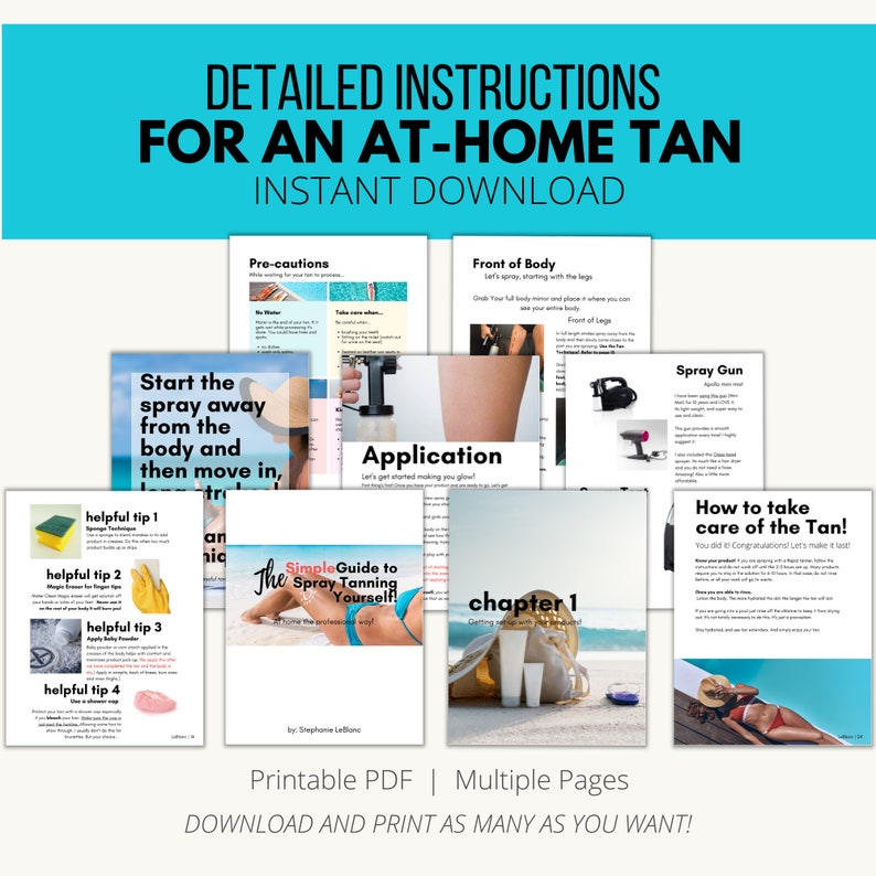 DIY Spray Tan Guide: Home Airbrush Tanning Ebook, Professional Tips