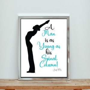 Pilates Wall Art, Joseph Pilates Studio Art, Set of 8 Pilates Quotes, Gift For Mom image 6