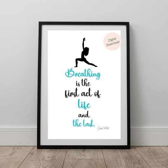 Pilates Wall Art, Joseph Pilates Studio Art, Set of 8 Pilates Quotes, Gift  for Mom 